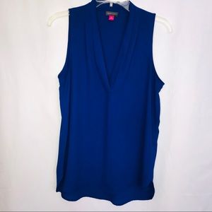 Vince Camino Royal Blue Sleeveless Blouse